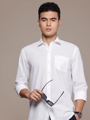 Image of Men's Cotton Linen Solid Shirt | Slim Fit Full Sleeve Casual Shirt | Lightweight | Breaethable | Stylish