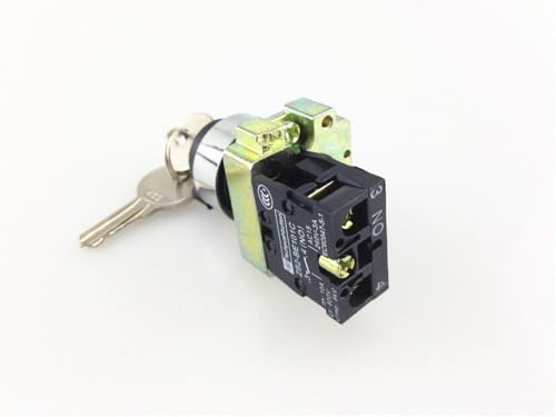 4Pcs/Lot XB2-BG61 2 Position 1 NO Normally Open 1 N/O Key Operated Selector Switch Spring Reset Momentary