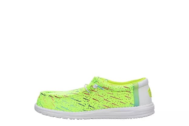 Lime Punch/White Wally Party Mesh by HEYDUDE shoes4