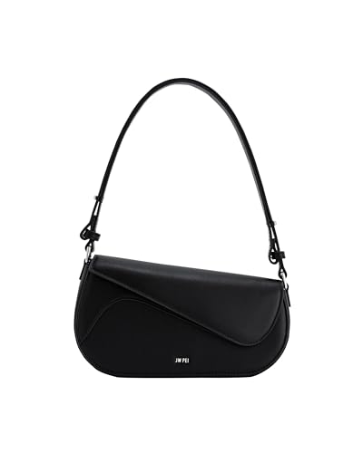 JW PEI Bolsa de ombro feminina Addisyn, Preto, 9.65' W x 5.12' H x 2.44' D (24.5cm x 13cm x 6.2cm)