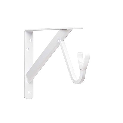 John Sterling Closet-Pro HD RP-0495-WT Heavy Duty Shelf & Rod Bracket, White