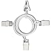 LLPJS 40 Pack Curtain Rings with Clips, Curtain Clip Rings Hooks, Bow Hanger Clips for Hanging Drapery Drapes Bows, Ring 1.26 inch Interior Diameter, Fits up to 1