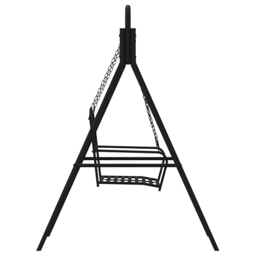 Asiento estable para uso al aire libre en acero negro elegante 4