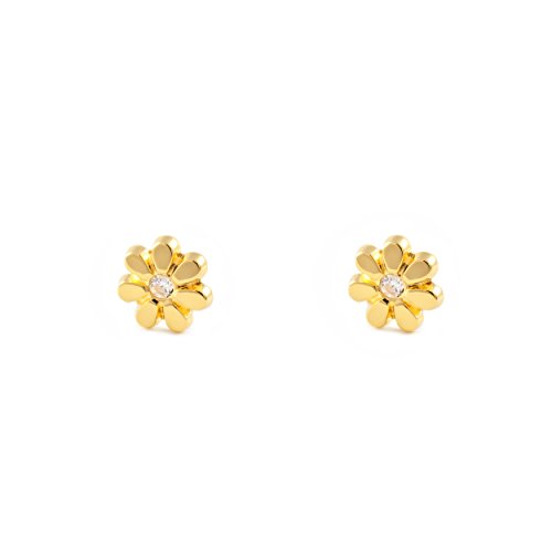 Orecchini per bambini, oro giallo 18k (750)