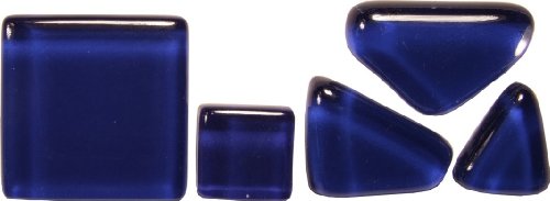 Bastelmaxi Mosaic S23-20e Soft Glass Mosaic Pieces (55 Pieces) - 2 x 2 cm - Dark Blue