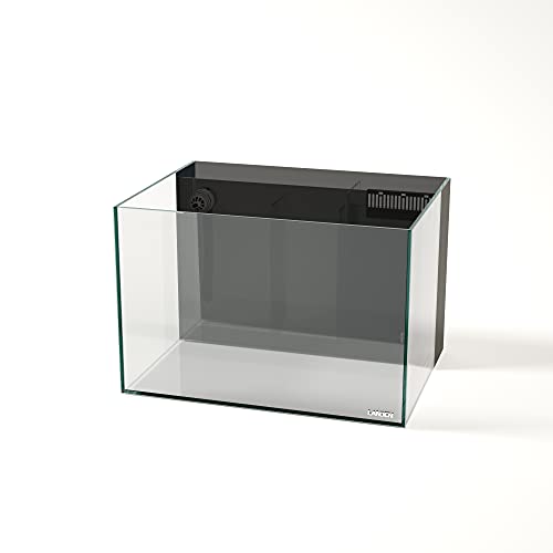Landen 60P 20 Gallon Ultra Clear All Glass Rimless Low Iron Aquarium Tank with Rear Filtration Chamber for Salt and Fresh Water. 23.6''Wx17.7''Dx15.8''H in(60x45x40cm) 8mm Thickness