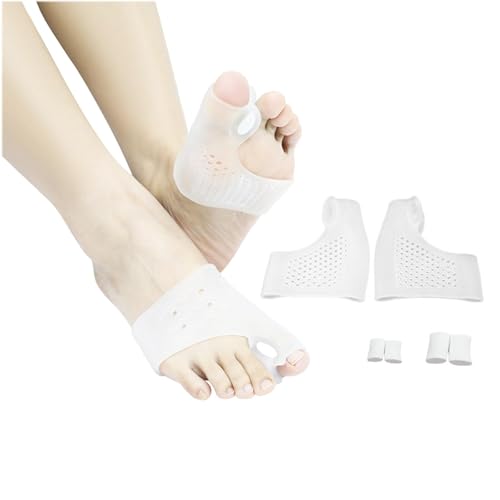 Genérico Separadores de Dedos de Los Pies + Banda Anti-juanetes, Separador Silicona para dedos torcidos - Hallux Valgus - Dedo martillo. Tall Universal