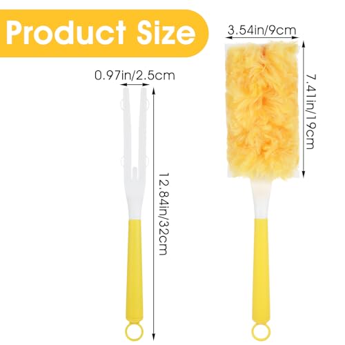 Image of Kifmurase 50Pcs 360 Heavy Duty Duster Refills, Disposable Duster Replacement Heads, Unscented Disposable Dusters Refills for Cleaning Home, Office, Corners, Blinds, Car (50 Refill + 1 Handle)