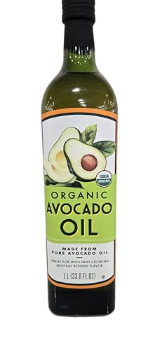 Organic Avocado Oil 1L (33.8 fl Oz) bottle (Pack of 1)