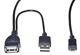 Kann über diesen Adapter USB-Tastatur, -Maus, -FLASHDISK oder andere USB-Peripheriegeräte an Mobiltelefone anschließen. - OTG-Kabel mit unabhängiger micro-usb-stromversorgung. - Sie können Ihr Mobiltelefon und die Stromversorgung per Micro-USB-Anschluss gleichzeitig aufladen