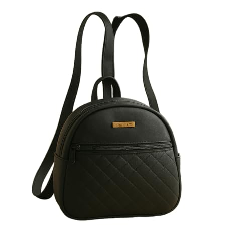 Mochilinha Charmosa Bolsa Mini 20x17cm Pequena Feminina Alça Costas (Preto) carteira porta celular bolsa de mão