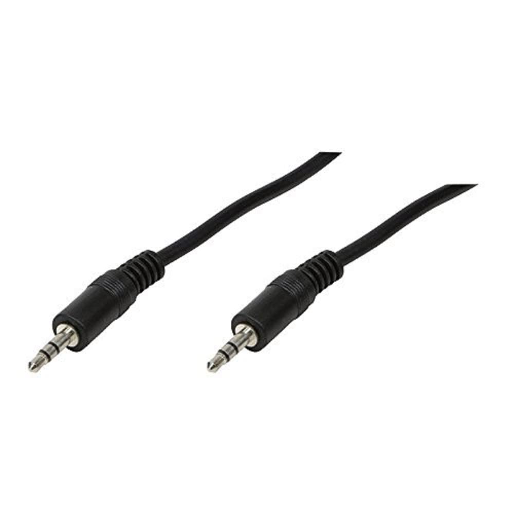 LogiLink CA1048 Audio Kabel, 2x 3,5mm Stereo, 0,2 m, Schwarz – 5er Pack
