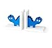 Wood Blue Monster Bookends Blue White Monster Thematic Nursery Room Kids Children Room Decorative Bookends - 1 Pair