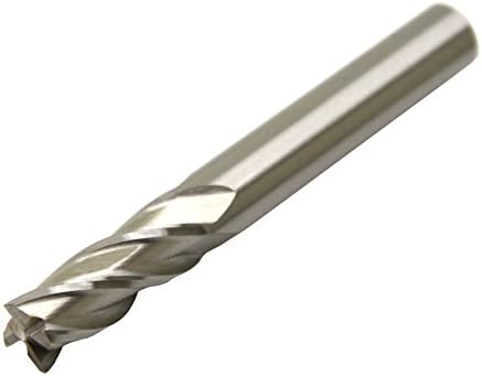 Wokesi Ø5/16''×5/16''SHANK×3-1/2''OAL,Extra Long,4Flute,High Speed Steel,Full Grinded,Sqaure End Mill Cutter,CNC Router Bits Milling Slotting Cutting Tools (Ø5/16''×5/16''SHK×3-1/2''OAL 4F)