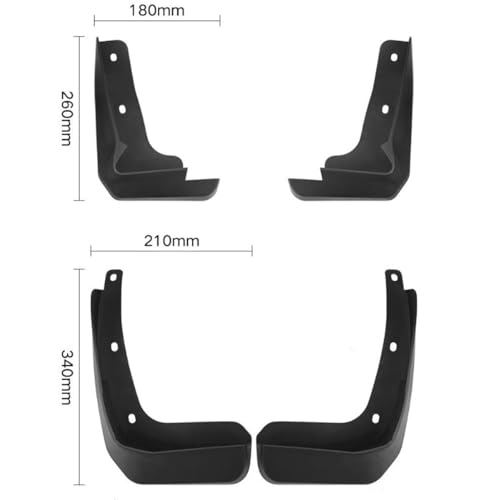 Image of 4PCS Mud Flaps Splash Guards Mudguards Mudflaps for 2017-2024 Mitsubishi Mirage G4 Sedan