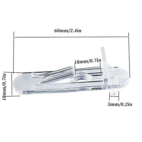 20 Pcs Plastic Locking Shelf Pegs Clear Cabinet Shelf Clips Fits 5Mm Diameter Hole X 0.7 Inch Thick Shelf For Bookcase Cabinets Kitchen Furniture #TOP2
