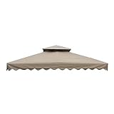 Isolamento e ventilazione - Il design a doppia punta del tetto di sostituzione rende il gazebo più respirabile e isolata, che vi farà sentire più a suo agio all'aria aperta ..