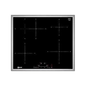 NEFF T46BD60N0 Induktionskochfeld N70, 60cm, TouchControl, Bräterzone, Glaskeramik, Edelstahlrahmen, Schwarz