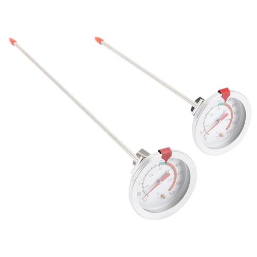 NAMOARLY 2個 ステンレス製高精揚げ物温計 耐高温クリップ付き 油温測定用