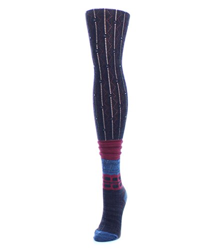 Image of Women's Designernate Cotton Blend Multi-Pattern Sweater Tights