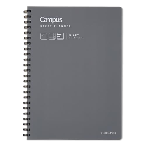 【Amazon.co.jp限定】コクヨ キャンパス ダイアリー 目標や勉強計画がすっきり整う スタディプランナー A5 ダークグレー AMニ-SY138-DMのサムネイル