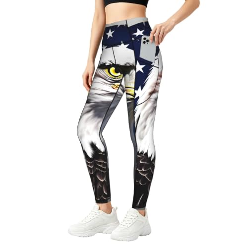 Leggings de águila calva para mujer que estilizan la figura y evitan transparencias