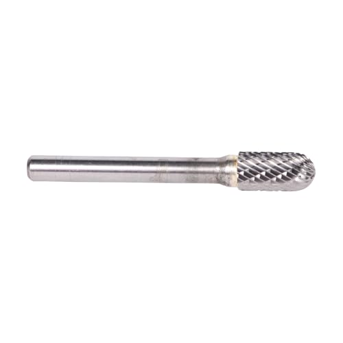 Drill America SC-12 Carbide Burr/Rotary File Cylindrical Radius-End Double Cut for Die Grinder 1/8" Dia. x 5/8" Cut Length with 1/4" Shank and 2" Overall Length, DUL Series