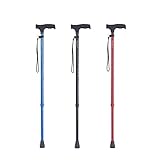 BigAlex Walking Cane,Adjustable Walking Cane,Flexible,Lightweight,Adjustable, Portable Hand Walking Stick - Balancing Mobility Aid - Sleek, Comfortable T Handles for Men for Women(Black)