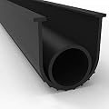 BOWSEN Garage Door Seals Bottom Weatherproof Weatherstrip Rubber Replacement Black 1/4 Inch T-End,10ft Long