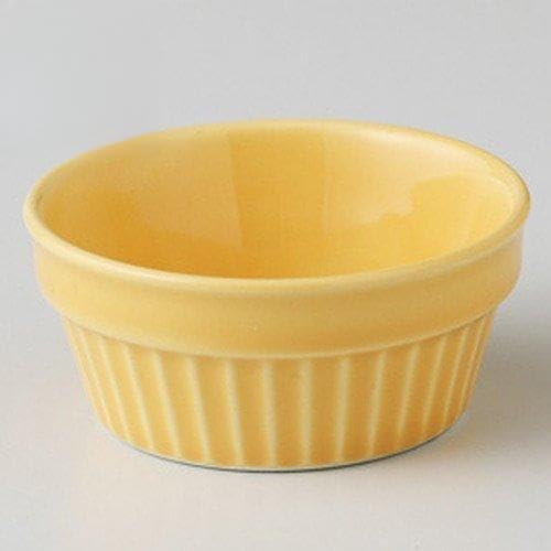 Yellow 3 inch Souffle Set of 3 [3.1 x 1.5 inches (7.9 x 3.8 cm), 4.7 fl oz (820 cc), 3.1 oz (82 g), Pie Plate, Hotel, Restaurant, Cafe, Western Tableware, Restaurant, Commercial Use,