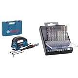 Bosch Professional Stichsäge GST 150 BCE (inkl. Saugdüse, 1x Sägeblatt) + 10x PRO Hardwood and Laminate Stichsägeblatt-Set (für Hartholz, Parkett, Länge 83 mm, Zubehör) Bosch Professional Stichsäge GST 150 BCE (inkl. Saugdüse, 1x Sägeblatt) + 10x PRO Hardwood and Laminate Stichsägeblatt-Set (für Hartholz, Parkett, Länge 83 mm, Zubehör)