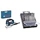 Bosch Professional Stichsäge GST 150 BCE (inkl. Saugdüse, 1x Sägeblatt) + 10x PRO Hardwood and Laminate Stichsägeblatt-Set (für Hartholz, Parkett, Länge 83 mm, Zubehör)