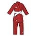 adidas K150 Karate Student Martial Arts Gi Uniform with Belt, Ultralight, Traditional Crossover - Red - Size 170