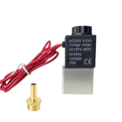 Électrovanne Laiton 24V 4mm vanne pneumatique 2 voies eau air 1/8" - 3