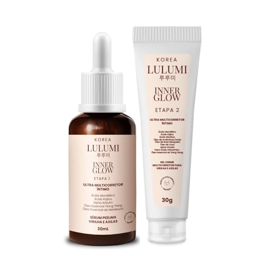 Super Kit Clareador Íntimo Coreano - 2 Etapas - Virilha e Axila - LULUMI 루루미 - Sérum 30ml + Gel Creme 30g