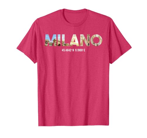 Milano Italy Fashion Italian Native Milano Italia T-Shirt, Men, Red Heather, Medium