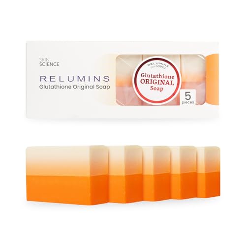 Relumins Glutathione Soap Bars – New Year, New You Deep Cleansing & Hydrating Soap for Smooth, Refreshed Skin – Gentle Exfoliating Formula for Face & Body – 5 x 150g Bars