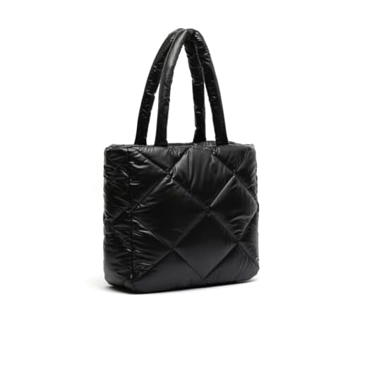 MISAKO Joselu bolso shopper grande acolchado en nylon - Bolso grande shopper de mujer - Espacioso bolso de universidad, trabajo, diario Joselu Negro 35 X 38 X 14 cm