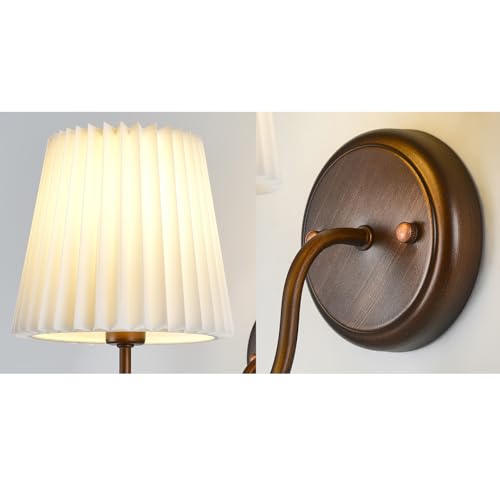 Aplique de pared a pilas plisado para iluminar y decorar tu dormitorio sin cables 6