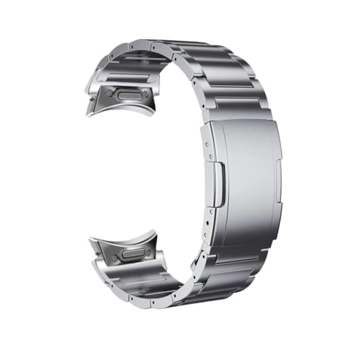 に適合Samsung Galaxy Watch 8/7/6/5/4/FE/40mm/44mm /8 Classic 46mm/Galaxy Watch Ultra 4/6 Classic/5Proに適合するチタンストラップ(Silver,For Galax