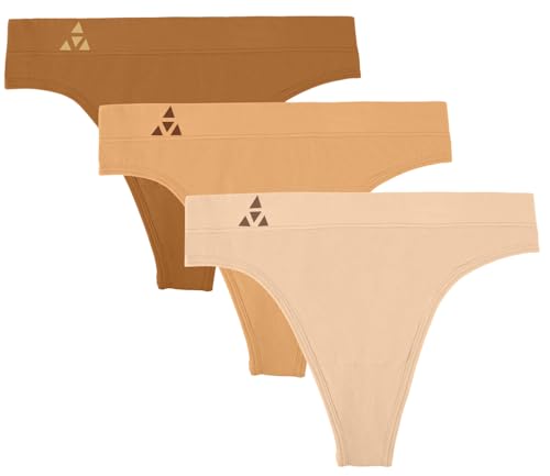 Balanced Tech Moisture Wicking Underwear for Women, Seamless Workout Thongs Quick Dry Travel Thong Panties