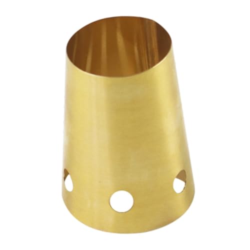 APLVFFZH Paraviento para Lámpara de Alcohol Cubierta Metálica Cortaviento Mini Pantalla de Protección Resistente Conveniente para Prácticas Escolares Y Enseñan, Dorado, Pequeño