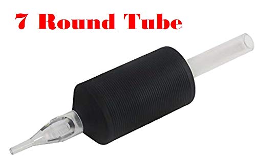 Round Tip 1" Tattoo Disposable Clear Tube Grips 20pcs (7 Round)