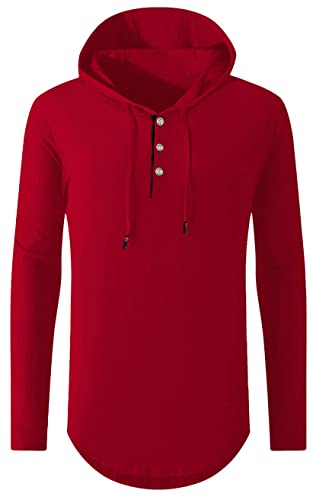 KUYIGO Men's S-5X Short&Long Sleeve Athletic Casual Plus Size Hoodies Sport Sweatshirt Hooded T-Shirts2