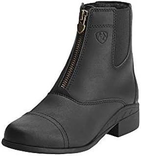 Ariat unisex kid's Scout Zip Paddock Riding Boot Black 4 B (M) US
