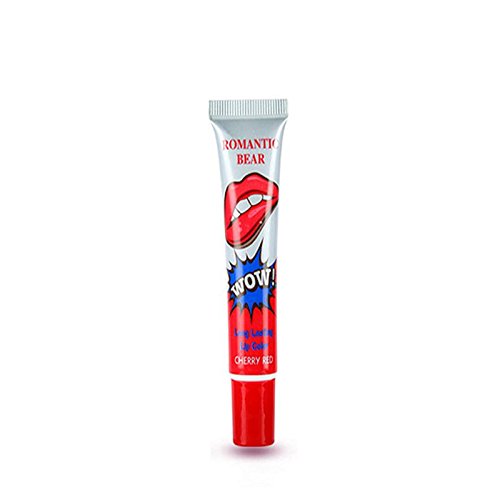 US OFTENBUY LIMITED 1Pc Waterproof Peel Off Mask Tint Pack Tatto Lip Gloss Romantic Sexy Stylish Popular Cherry Red