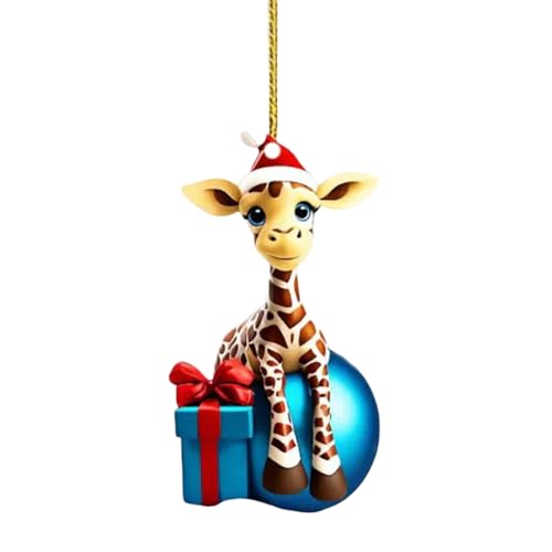 Weihnachtsbaum Elch Anhänger 2D Acryl Weihnachts Giraffe Hängende...