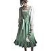 YINGOO Delantales Medievales de Cocina de Lino de algodón para Mujer, Vestido de floristería, Bata de peluquería, Babero de jardín, en General, Verde, FR