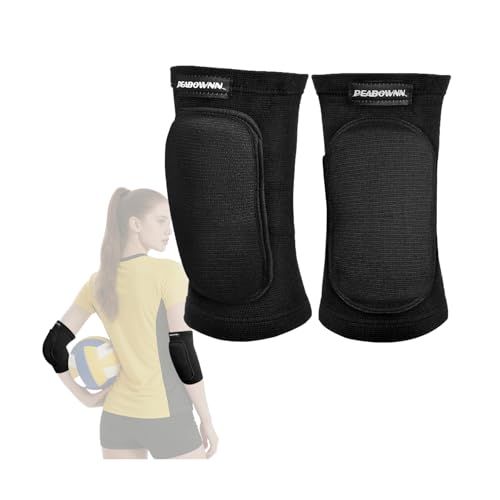 Peabownn Volleyball Elbow Pads Youth 2XS-XL - Kids Teens Elbow Protector with Thicken Sponge Breathable Padding Volleyball Dancing Skating Football arm pads BLACK-S