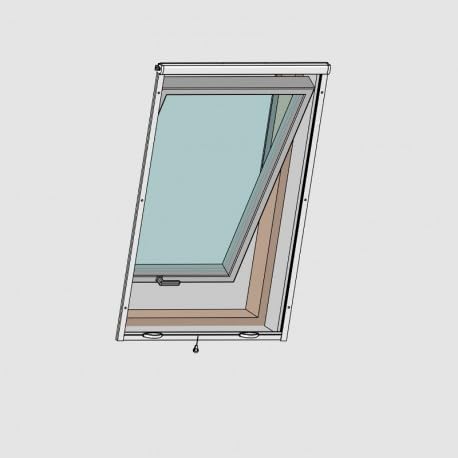 Zanzariera avvolgibile in alluminio per finestra del tetto L 100 cm x H 120 cm, colore: Bianco